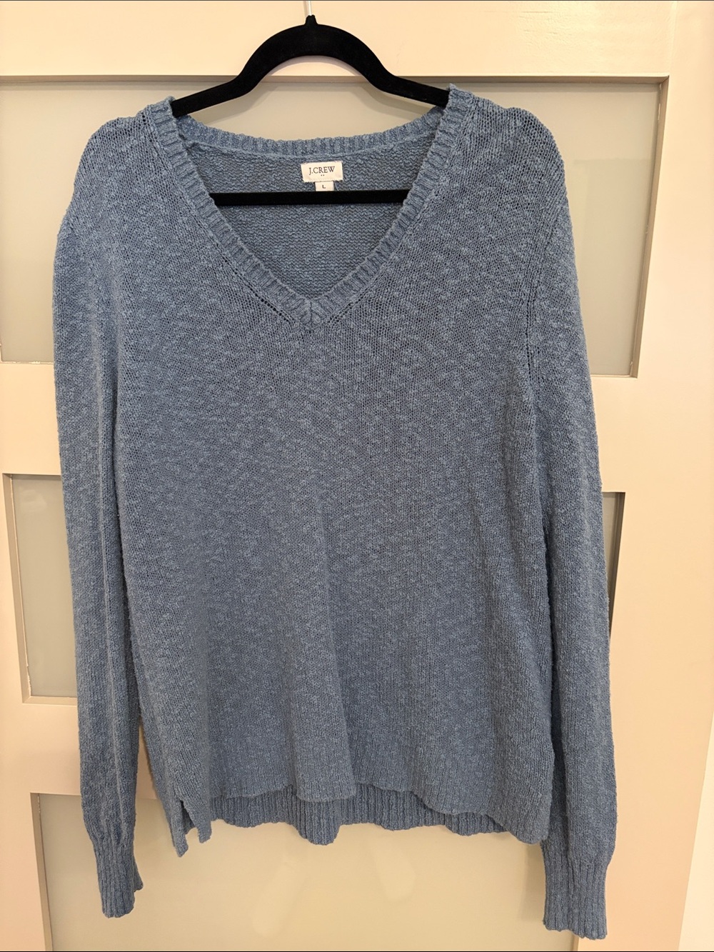 J. Crew Light Blue V-Neck Women's Sweater